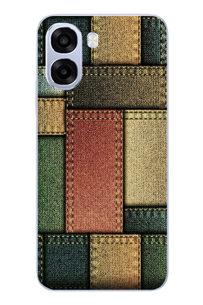Le Balvo Oppo A6t - A6X Uyumlu Kot Cepleri Baskılı Silikon Kılıf