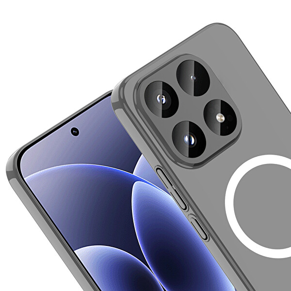 Başkenttekno Xiaomi 17T Pro Uyumlu Kamera Korumalı MagSafe Şarj Şeffaf Sararmaz London Sert Plastik Kapak Şeffaf