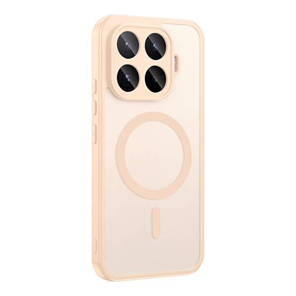 Başkenttekno Xiaomi 17T Pro Uyumlu Kılıf Mat Magsafe Şarj Hassas Butonlu Yumuşak Kenarlı Premium Babet Kapak Pembe