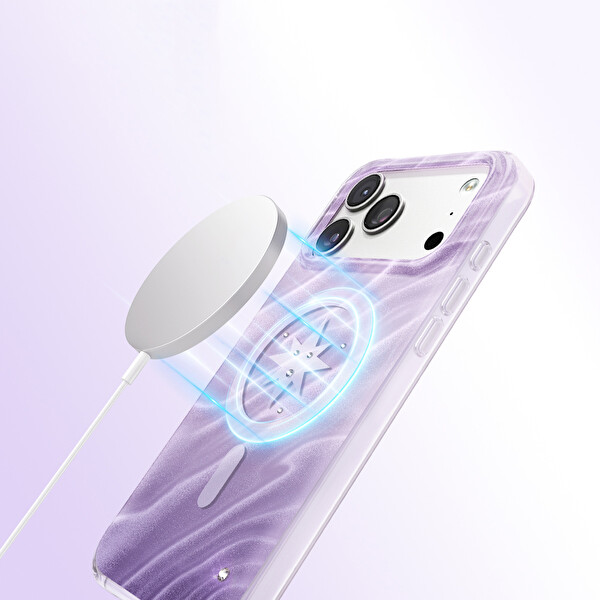 Başkenttekno iPhone 18 Pro Premium MagSafe Şarj Özellikli Orjinal Swaro Taşlı Rovix Sert