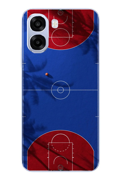 Le Balvo Oppo A6t - A6X Uyumlu Basketbol Sahası Baskılı Silikon Kılıf