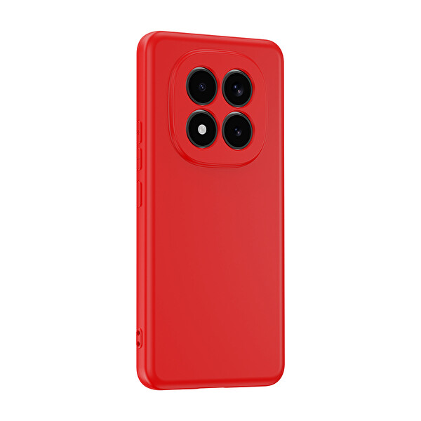 Başkenttekno Xiaomi Redmi Note 15 Pro Plus Uyumlu Kılıf Kamera Korumali Mara Lansman Kapak Kırmızı