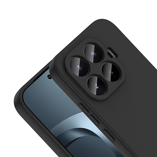 Başkenttekno Xiaomi 17T Uyumlu Kılıf Kamera Korumali Mara Lansman Kapak Siyah
