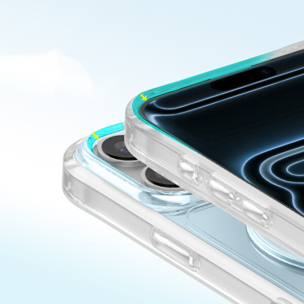 Başkenttekno iPhone 17 Pro Max Premium Kristal Taş İşlemeli MagSafe Özellikli Darbe Emici Mova Telefon Kılıfı Mavi