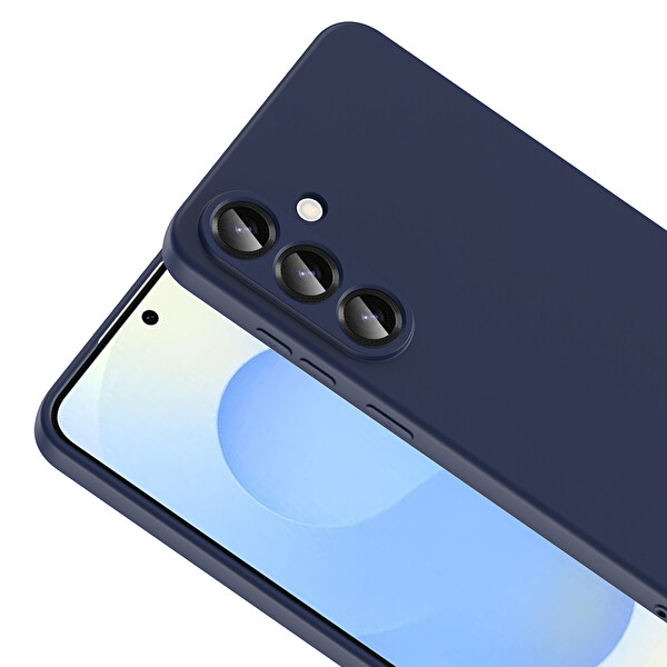 Başkenttekno Samsung Galaxy S26 FE Uyumlu Kılıf Kamera Korumali Mara Lansman Kapak Lacivert