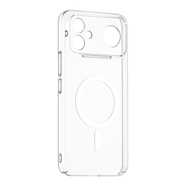 Başkenttekno Xiaomi Poco F8 Ultra Uyumlu Kamera Korumalı MagSafe Şarj Şeffaf Sararmaz London Sert Plastik Kapak Şeffaf