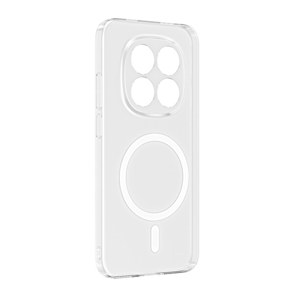 Başkenttekno Xiaomi Redmi Note 15 Pro Plus Uyumlu Kamera Korumalı MagSafe Şarj Şeffaf London Sert Plastik Şeffaf