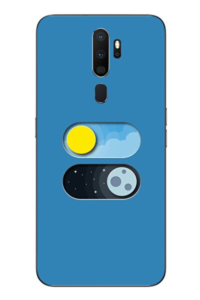 Le Balvo Oppo A5 2020 Uyumlu Gece Gündüz Geçiş Baskılı Silikon Kılıf