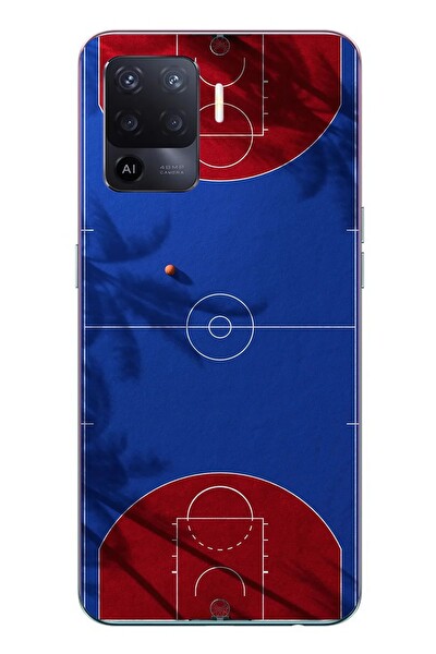 Le Balvo Oppo Reno 5 Lite Uyumlu Basketbol Sahası Baskılı Silikon Kılıf
