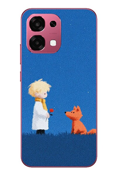 Le Balvo Oppo A6 PRO Uyumlu Sarışın Çocuk ve Köpek Baskılı Silikon Kılıf