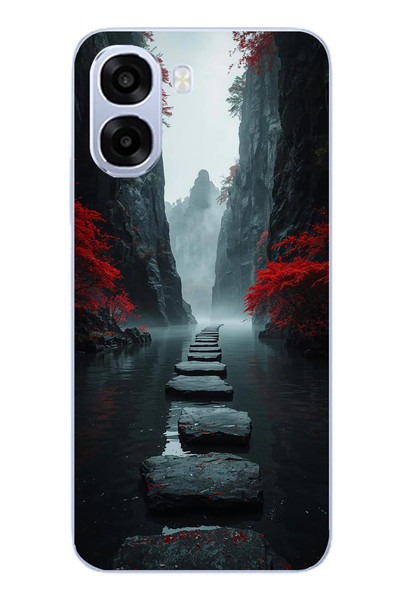 Le Balvo Oppo A6t - A6X Uyumlu Karanlık Yolu Baskılı Silikon Kılıf