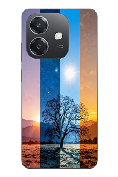 Le Balvo Oppo A3 Uyumlu Gündoğumu Mevsimi Baskılı Silikon Kılıf
