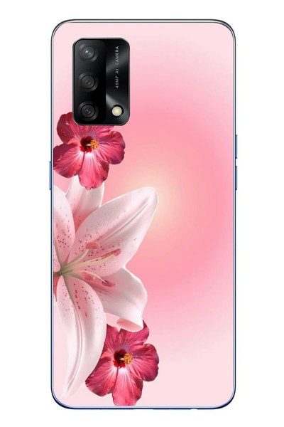 Le Balvo Oppo A74 Uyumlu Tematik Çiçek Baskılı Silikon Kılıf