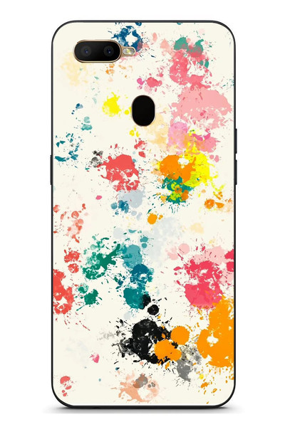 Le Balvo Oppo A5S Uyumlu Renkli Boyalar Baskılı Silikon Kılıf
