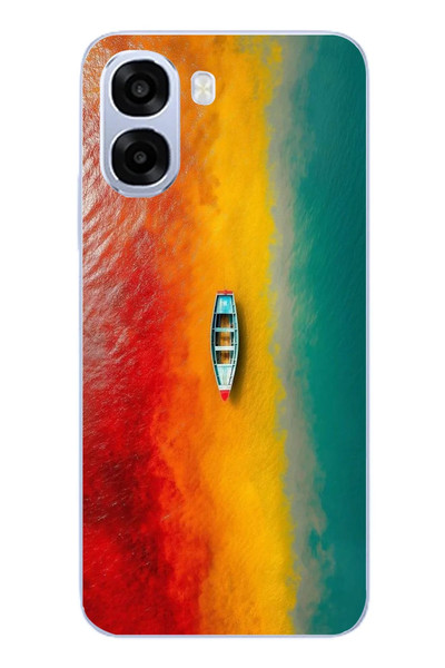 Le Balvo Oppo A6t - A6X Uyumlu Rengarenk Tekne Baskılı Silikon Kılıf
