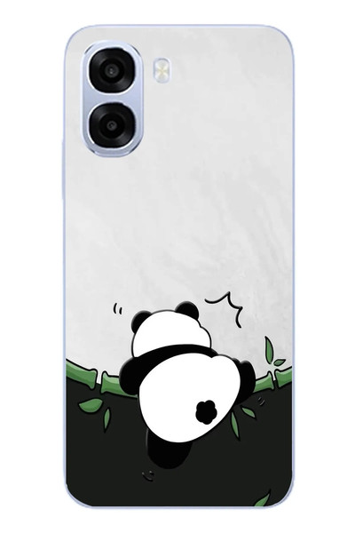 Le Balvo Oppo A6t - A6X Uyumlu Bambuya Çıkan Panda Baskılı Silikon Kılıf