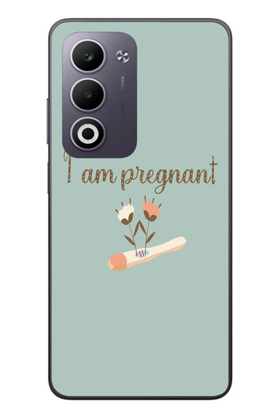 Le Balvo Oppo A5 4G Uyumlu I'm Pregnant Baskılı Silikon Kılıf