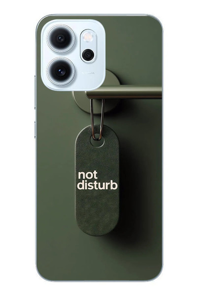 Le Balvo Oppo Reno 14F Uyumlu Not Disturb Baskılı Silikon Kılıf