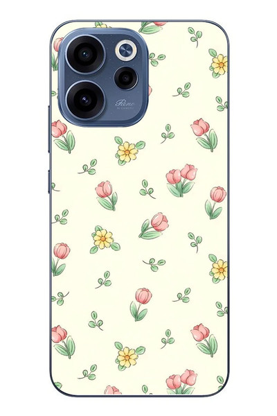 Le Balvo Oppo Reno 15F Uyumlu Lale Çiçekleri Baskılı Silikon Kılıf