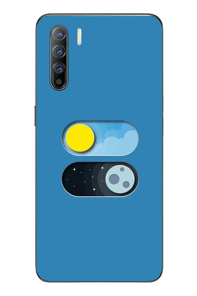 Le Balvo Oppo Reno 3 Uyumlu Gece Gündüz Geçiş Baskılı Silikon Kılıf