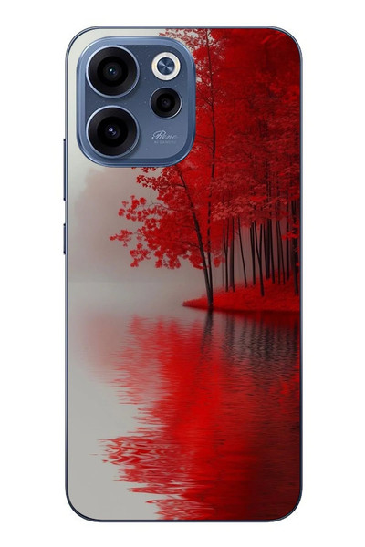 Le Balvo Oppo Reno 15F Uyumlu Sonbahar Gölü Baskılı Silikon Kılıf