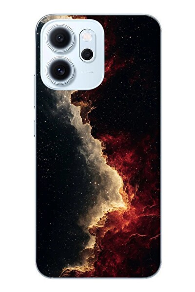 Le Balvo Oppo Reno 14F Uyumlu Uzay Boşluğu Baskılı Silikon Kılıf