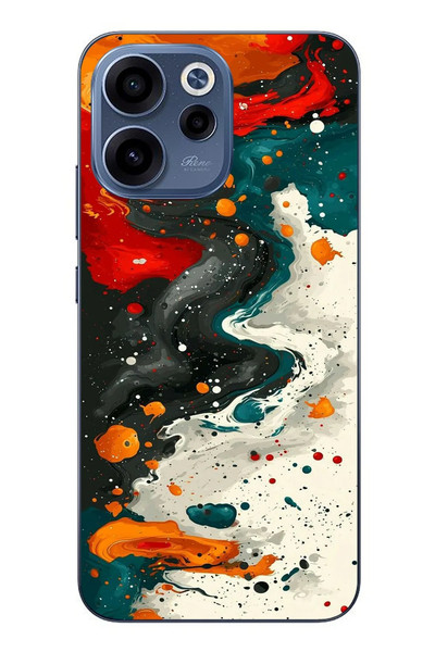 Le Balvo Oppo Reno 15F Uyumlu Boya Karışımı Baskılı Silikon Kılıf