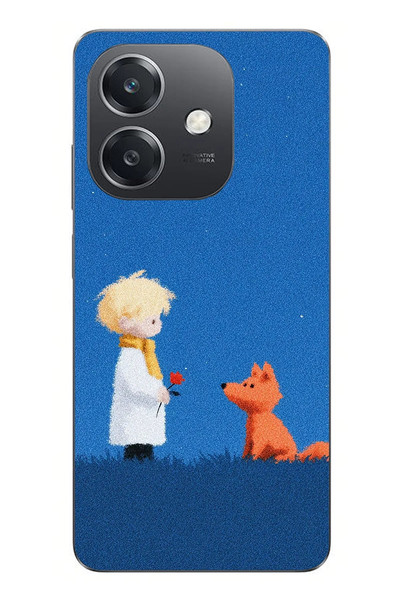 Le Balvo Oppo A3 Uyumlu Sarışın Çocuk ve Köpek Baskılı Silikon Kılıf