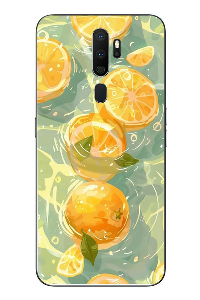 Le Balvo Oppo A5 2020 Uyumlu Limonlar Pastel Baskılı Silikon Kılıf