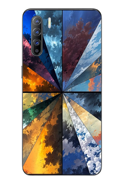 Le Balvo Oppo Reno 3 Uyumlu Mevsim Geçişleri Baskılı Silikon Kılıf