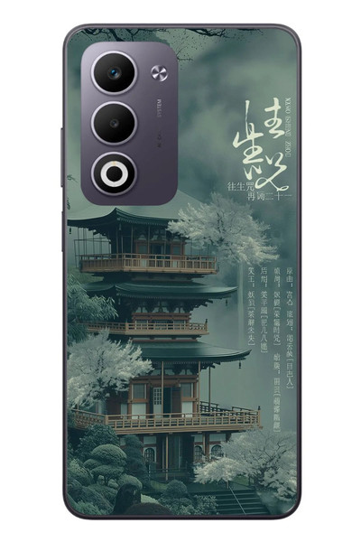 Le Balvo Oppo A5 4G Uyumlu Japon Evleri Baskılı Silikon Kılıf