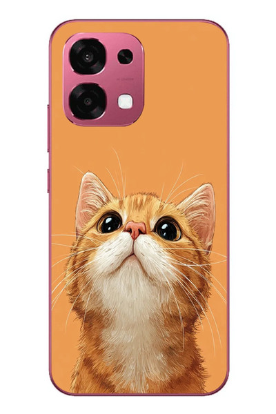 Le Balvo Oppo A6 PRO Uyumlu Masum Kedi Baskılı Silikon Kılıf