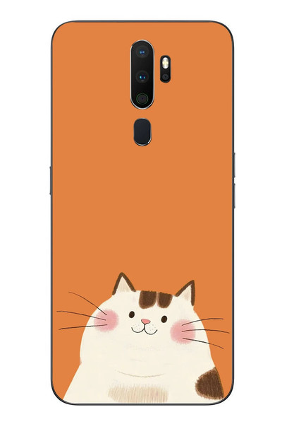 Le Balvo Oppo A5 2020 Uyumlu Kedi Baskılı Silikon Kılıf