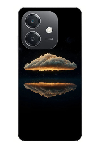 Le Balvo Oppo A3 Uyumlu Bulut Yansıması Baskılı Silikon Kılıf