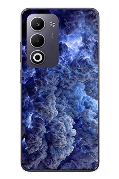Le Balvo Oppo A5 4G Uyumlu Mor Bulutlar Baskılı Silikon Kılıf