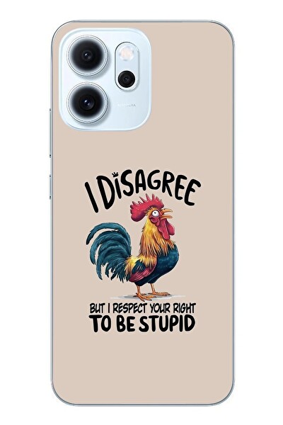 Le Balvo Oppo Reno 14F Uyumlu I Disagree Baskılı Silikon Kılıf