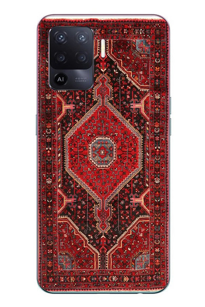 Le Balvo Oppo Reno 5 Lite Uyumlu Anadolu Halısı Baskılı Silikon Kılıf