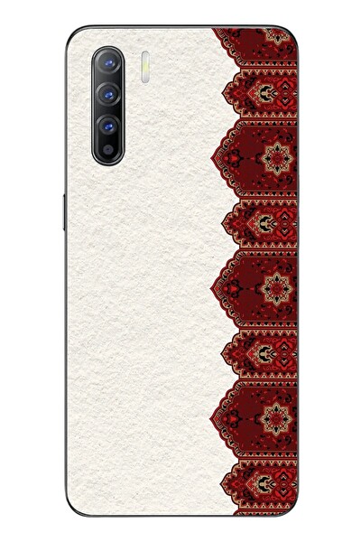 Le Balvo Oppo Reno 3 Uyumlu Halı Köşesi Baskılı Silikon Kılıf