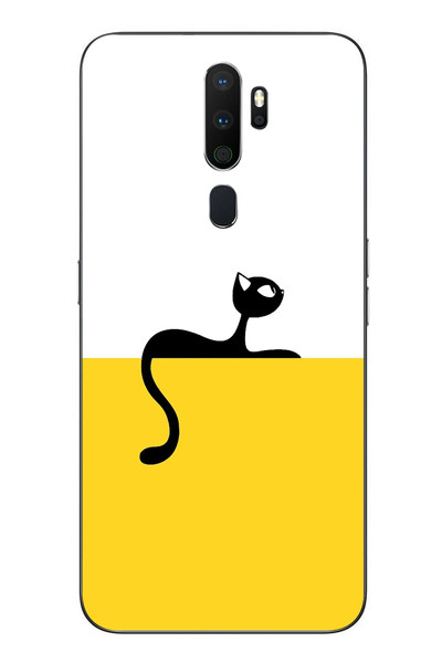 Le Balvo Oppo A5 2020 Uyumlu Dişi Kedi Baskılı Silikon Kılıf