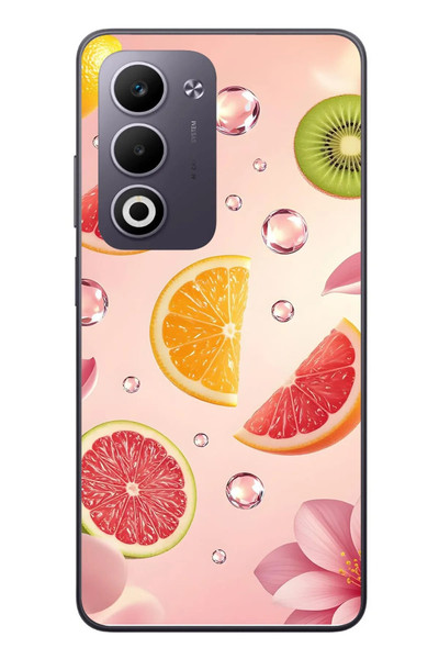 Le Balvo Oppo A5 4G Uyumlu Meyve Dilimleri Baskılı Silikon Kılıf