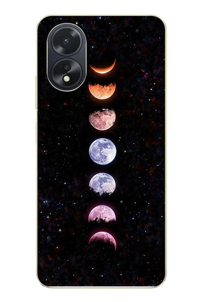 Le Balvo Oppo A38 Uyumlu Tüm Gezegenler Baskılı Silikon Kılıf