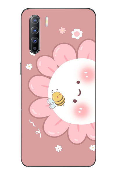 Le Balvo Oppo Reno 3 Uyumlu Papatyam Baskılı Silikon Kılıf