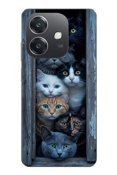 Le Balvo Oppo A3 Uyumlu Yavru Kediler Baskılı Silikon Kılıf
