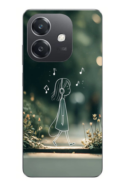 Le Balvo Oppo A3 Uyumlu Neon Kız Çocugu Baskılı Silikon Kılıf