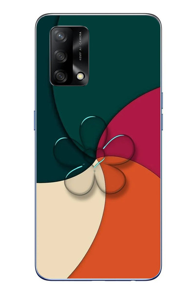 Le Balvo Oppo A74 Uyumlu Modern Yonca Renkleri Baskılı Silikon Kılıf