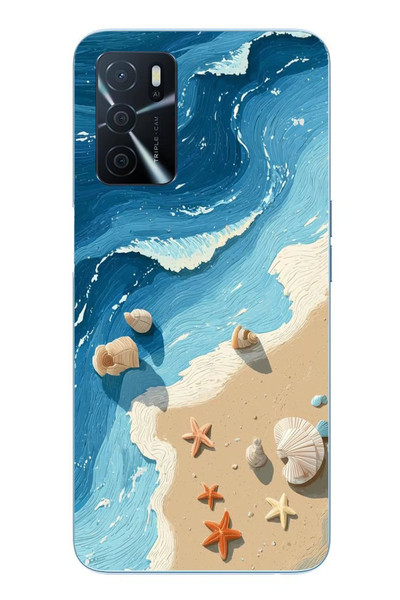 Le Balvo Oppo A16 Uyumlu Deniz Yıldızı Tatilde Baskılı Silikon Kılıf