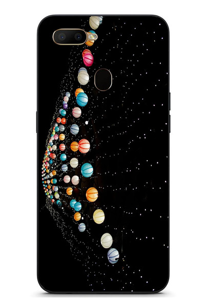 Le Balvo Oppo A5S Uyumlu Gezegenlerin Dansı Baskılı Silikon Kılıf