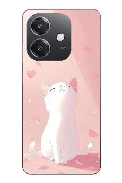 Le Balvo Oppo A3 Uyumlu Minnoş Kedi Baskılı Silikon Kılıf