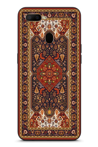 Le Balvo Oppo A5S Uyumlu Anadolu Motif Halısı Baskılı Silikon Kılıf
