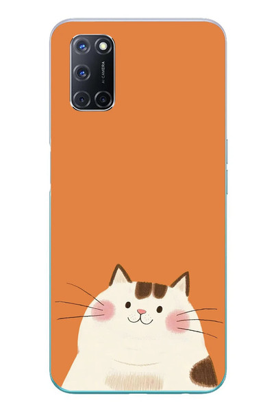 Le Balvo Oppo A52 Uyumlu Kedi Baskılı Silikon Kılıf